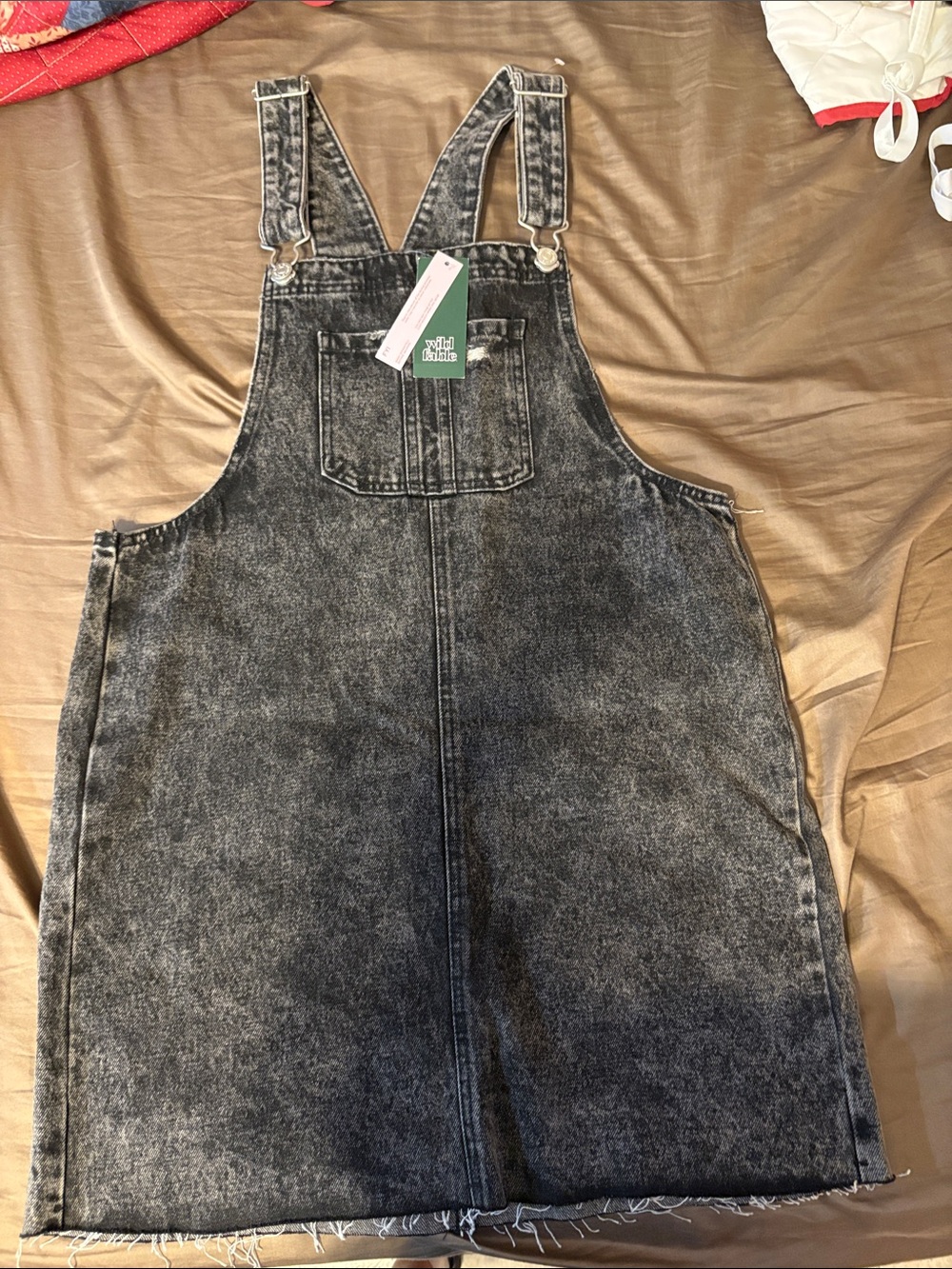 Target Washed Black Denim Overall Dress